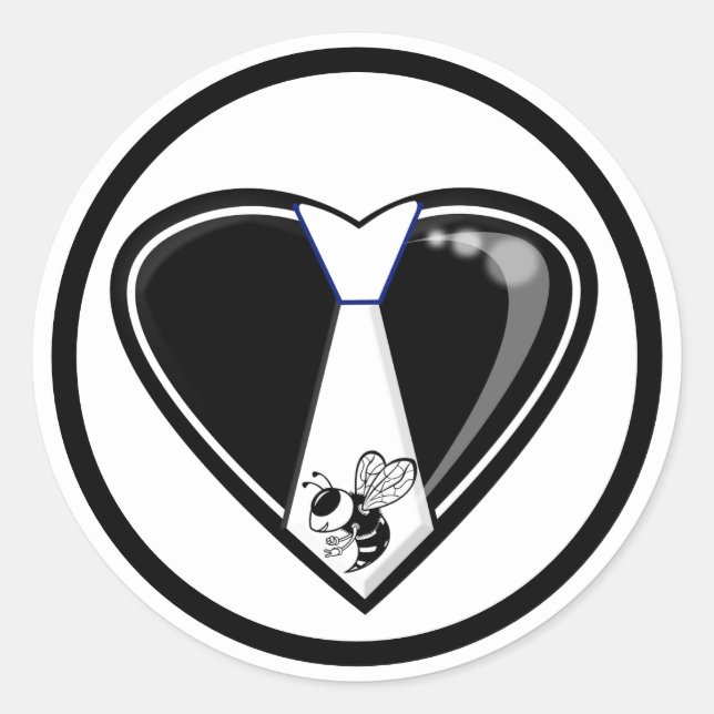 TYBEE LOVE  CLASSIC ROUND STICKER (Front)