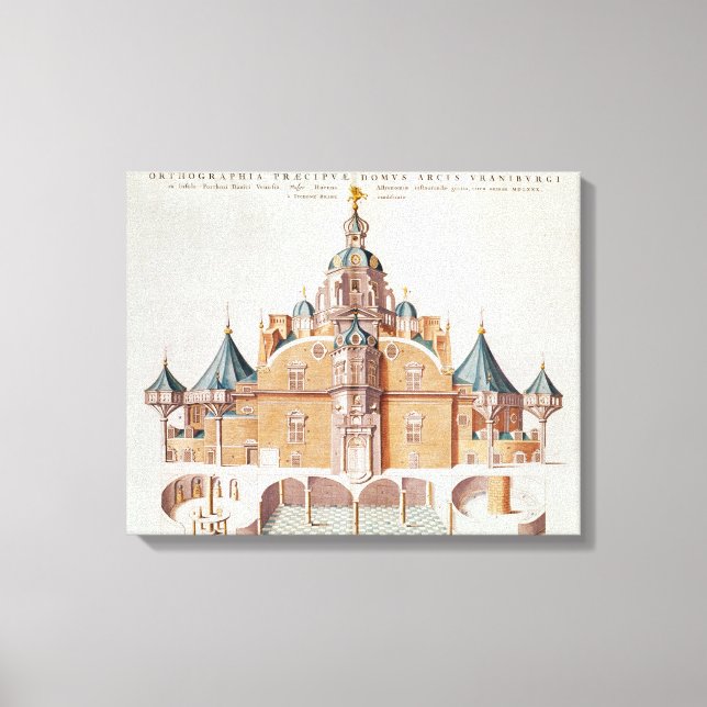Tycho Brahe's observatory Uraniborg Canvas Print (Front)