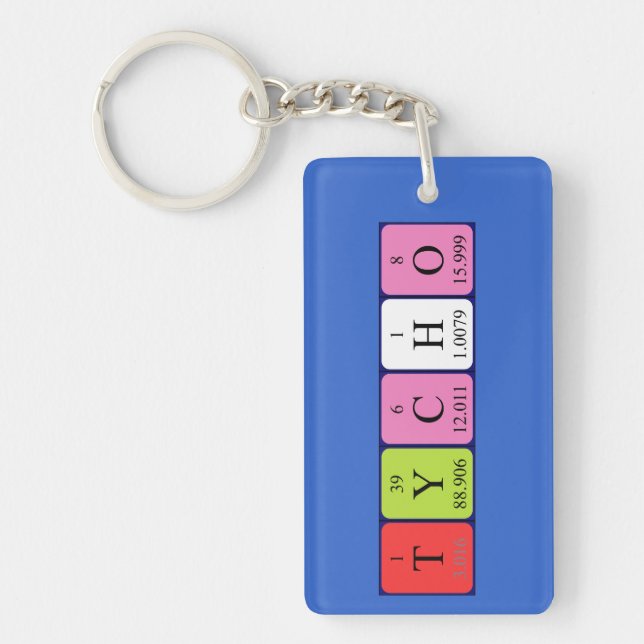 Tycho periodic table name keyring (Front)