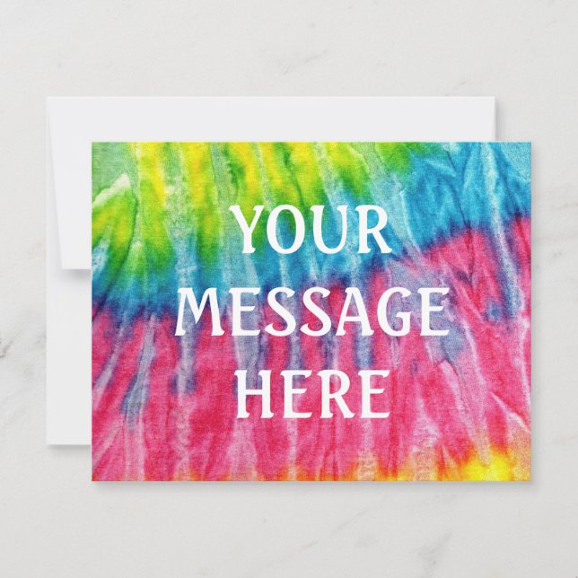 Tye dye  background - Customize your own Invitation (Front)