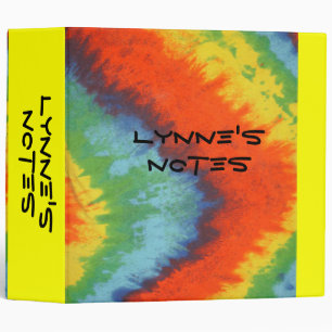 Tye Dye binder, generic, personalized Binder