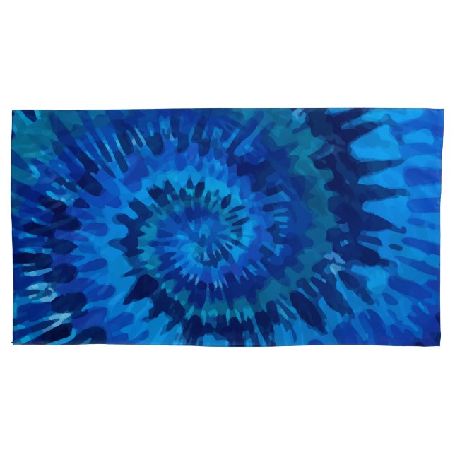 Tye-Dye-Blue Pillowcase (Front-Left)