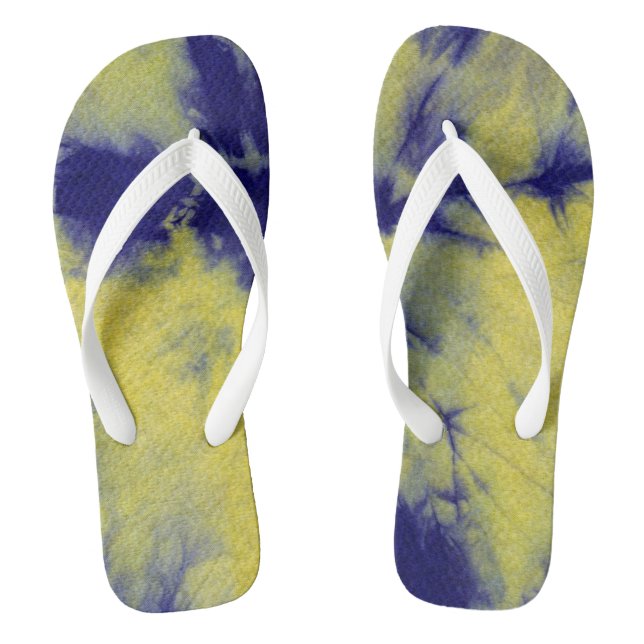 Tye Dye Composition #11 by Michael Moffa Flip Flops (Footbed)