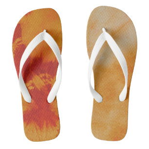Tye Dye Composition #12 by Michael Moffa Flip Flops