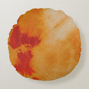 Tye Dye Composition #12 by Michael Moffa Round Pillow