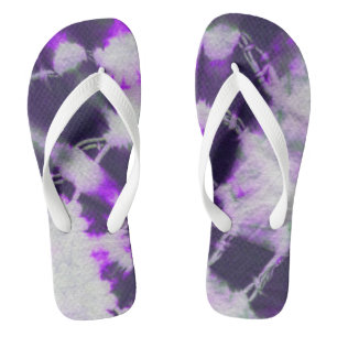 Tye Dye Composition #1 by Michael Moffa Flip Flops