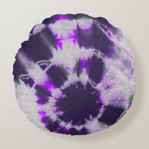 Tye Dye Composition #1 by Michael Moffa Round Pillow