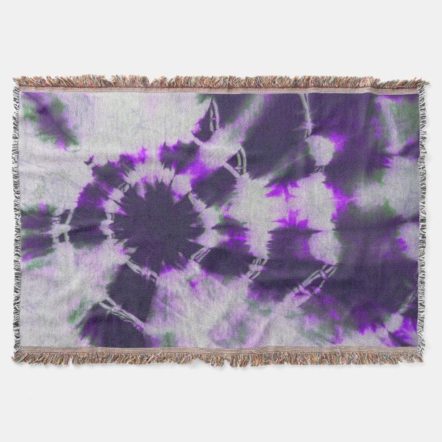 Tye Dye Composition #1 by Michael Moffa Throw Blanket (Front)
