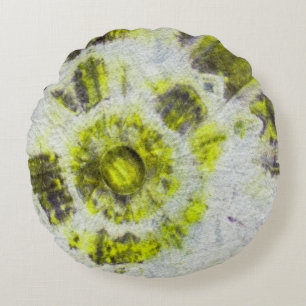 Tye Dye Composition #3 by Michael Moffa Round Pillow