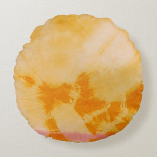 Tye Dye Composition #4 by Michael Moffa Round Pillow