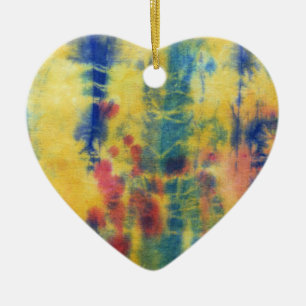 Tye Dye Composition #5 by Michael Moffa Ceramic Ornament