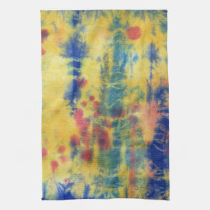 Tye Dye Composition #5 by Michael Moffa Kitchen Towel