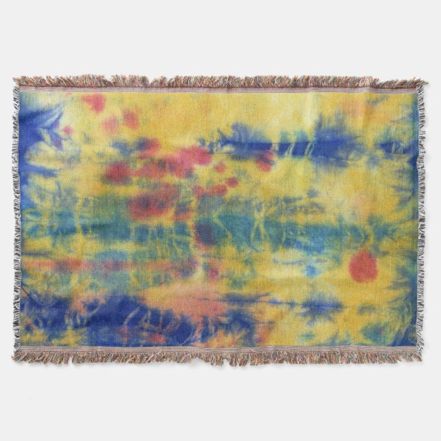 Tye Dye Composition #5 by Michael Moffa Throw Blanket (Front)