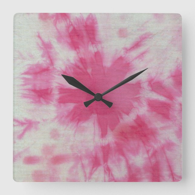 Tye Dye Composition #6 by Michael Moffa Square Wall Clock (Front)