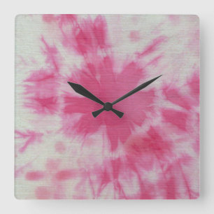 Tye Dye Composition #6 by Michael Moffa Square Wall Clock
