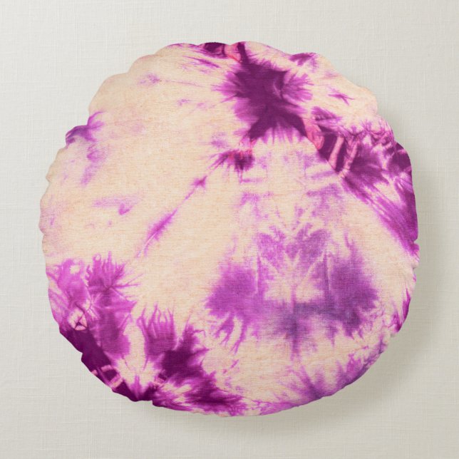 Tye Dye Composition #7 by Michael Moffa Round Pillow (Front)