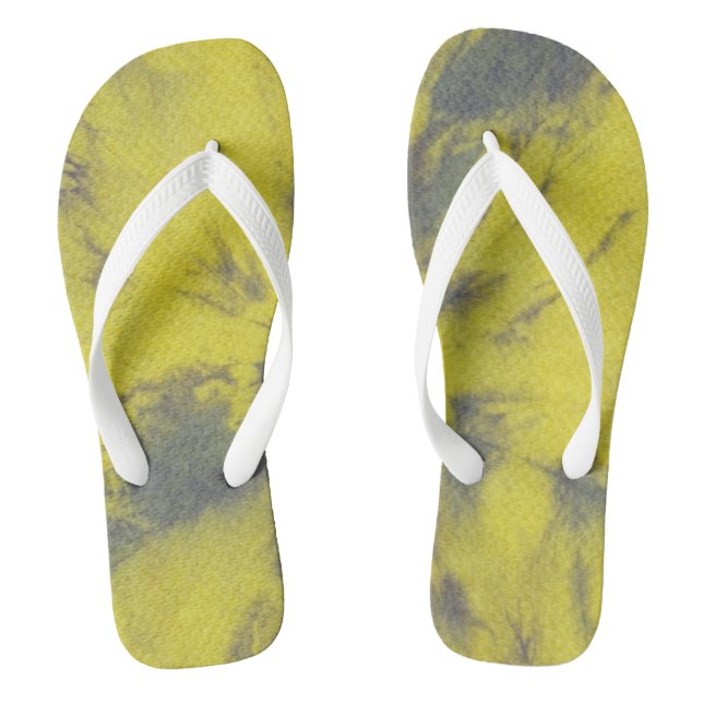 Tye Dye Composition #8 by Michael Moffa Flip Flops (Footbed)