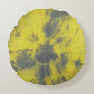 Tye Dye Composition #8 by Michael Moffa Round Pillow