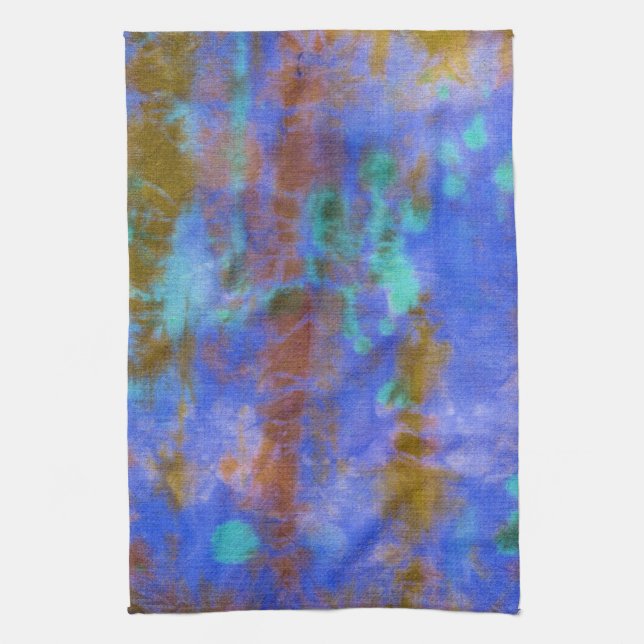 Tye Dye Composition #9 by Michael Moffa Kitchen Towel (Vertical)
