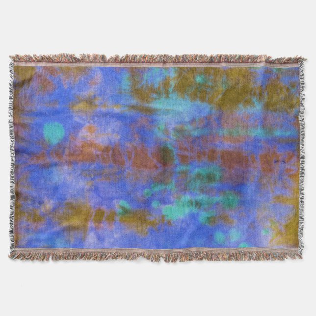 Tye Dye Composition #9 by Michael Moffa Throw Blanket (Front)