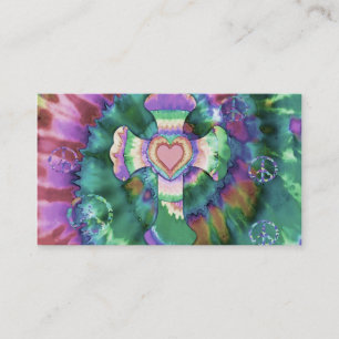 Tye Dye Cross Pink Colours Business Card