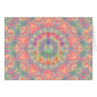 tye dye peace card