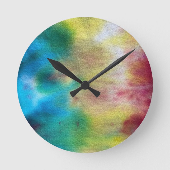 Tye Dye  Round Clock (Front)