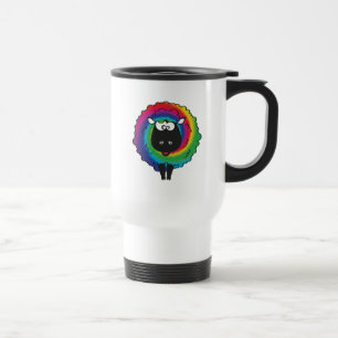 Tye dye sheep travel mug