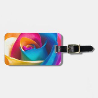 Tye Dye single rose Luggage Tag