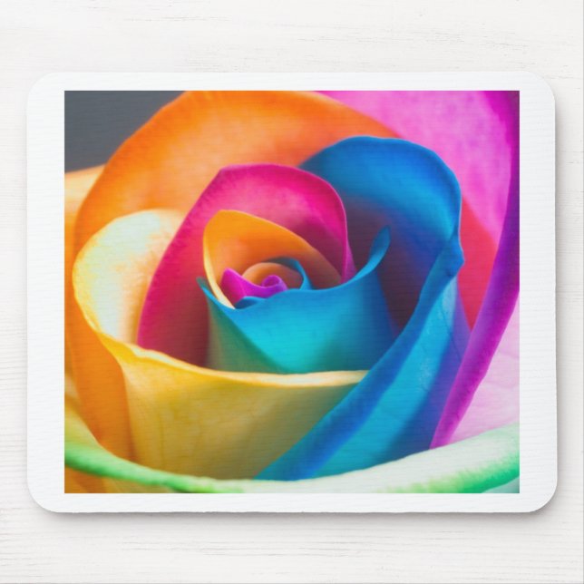 Tye Dye single rose Mouse Pad (Front)