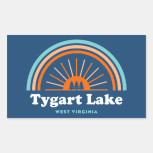 Tygart Lake West Virginia Rainbow Sticker