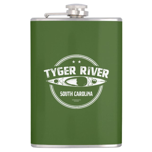 Tyger River, South Carolina Hip Flask (Front)