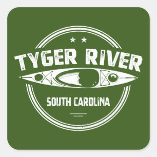 Tyger River, South Carolina Square Sticker