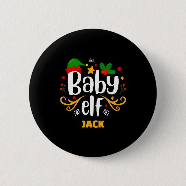 Tygraphy Baby Elf Fun Family Matching Baby  2 Inch Round Button (Front)