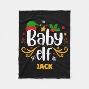 Tygraphy Baby Elf Fun Family Matching Baby  Fleece Blanket