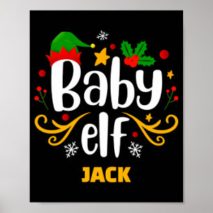 Tygraphy Baby Elf Fun Family Matching Baby Poster