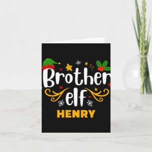 Tygraphy Brother Elf Fun Family Matching T Shirt  Card