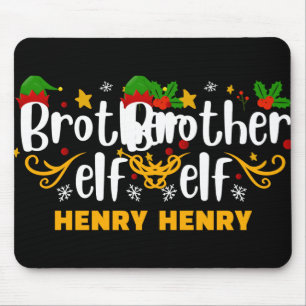 Tygraphy Brother Elf Fun Family Matching T Shirt Mouse Pad