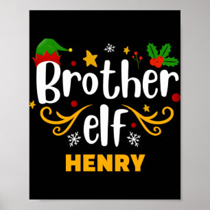 Tygraphy Brother Elf Fun Family Matching T Shirt Poster