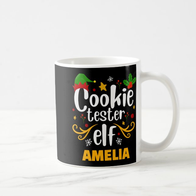 Tygraphy Cookie Tester Elf Family Matching  Coffee Mug (Right)