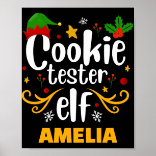Tygraphy Cookie Tester Elf Family Matching T Shirt Poster