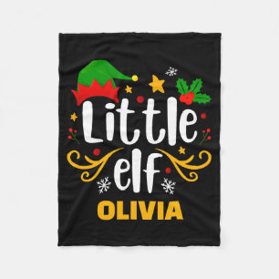 Tygraphy Little Elf Fun Family Matching  Fleece Blanket