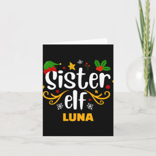 Tygraphy Sister Elf Fun Family Matching  Card