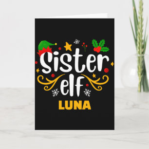 Tygraphy Sister Elf Fun Family Matching  Card