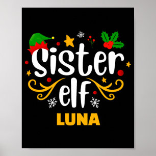 Tygraphy Sister Elf Fun Family Matching Poster