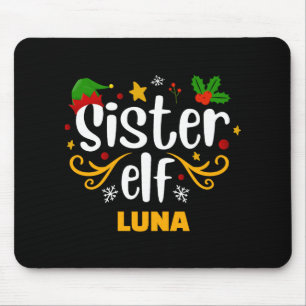 Tygraphy Sister Elf Fun Family Matching T Shirt  Mouse Pad
