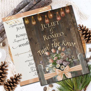 Tyin' the Knot Wildflowers & Ribbon - Peach