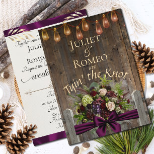 Tyin' the Knot Wildflowers & Ribbon - Plum