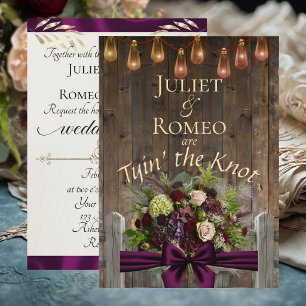 Tyin' the Knot Wildflowers & Ribbon - Plum