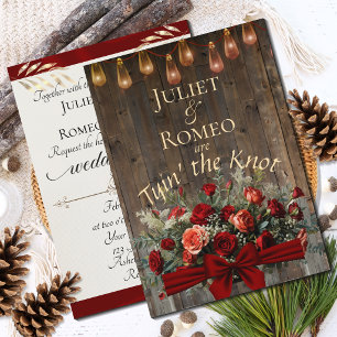 Tyin' the Knot Wildflowers & Ribbon - Red